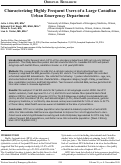 Cover page: Characterizing Highly Frequent Users of a Large Canadian Urban Emergency Department