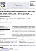 Cover page: Event-related potentials for simple arithmetic in Arabic digits and Chinese number words: a study of the mental representation of arithmetic facts through notation and operation effects