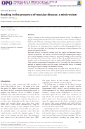 Cover page: Reading in the presence of macular disease: a mini-review.