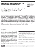 Cover page: Optimal Time to Ship Human Islets Post Tissue Culture to Maximize Islet Recovery