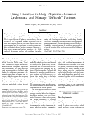 Cover page: Using literature to help physician-learners understand and manage "difficult" patients.