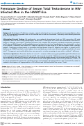 Cover page: Premature Decline of Serum Total Testosterone in HIV-Infected Men in the HAART-Era