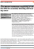 Cover page: Cost-effective methylome sequencing of cell-free DNA for accurately detecting and locating cancer