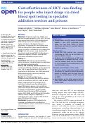 Cover page: Cost-effectiveness of HCV case-finding for people who inject drugs via dried blood spot testing in specialist addiction services and prisons