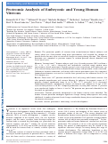 Cover page: Proteomic Analysis of Embryonic and Young Human VitreousProteomics of Embryonic and Young Human Vitreous