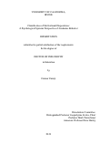 Cover page: Classification of Motivational Dispositions: A Psychological Systems Perspective of Academic Behavior