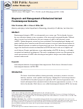 Cover page: Diagnosis and Management of Behavioral Variant Frontotemporal Dementia