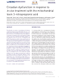 Cover page: Circadian Dysfunction in Response to in Vivo Treatment with the Mitochondrial Toxin 3-Nitropropionic Acid