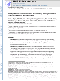 Cover page: Utility of Socioeconomic Status in Predicting 30-Day Outcomes After Heart Failure Hospitalization