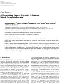 Cover page: A Devastating Case of Hepatitis C-Induced Mixed Cryoglobulinemia