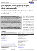 Cover page: Direct Observation of Room‐Temperature Magnetic Skyrmion Motion Driven by Ultra‐Low Current Density in Van Der Waals Ferromagnets