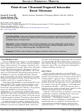 Cover page: Point-of-care Ultrasound Diagnosed Intraocular Breast Metastasis