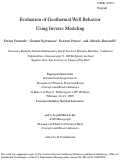 Cover page: Evaluation of geothermal well behavior using inverse modeling