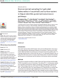 Cover page: Environmental sampling for typhoidal Salmonellas in household and surface waters in Nepal identifies potential transmission pathways.