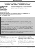 Cover page: Correlation of Physical Exam Findings with Fever in Patients with Skin and Soft Tissue Infections