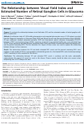Cover page: The Relationship between Visual Field Index and Estimated Number of Retinal Ganglion Cells in Glaucoma