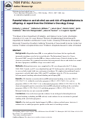 Cover page: Parental Tobacco and Alcohol Use and Risk of Hepatoblastoma in Offspring: A Report from the Children's Oncology Group