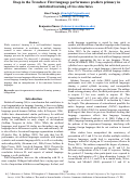 Cover page: Deep in the Trenches:  First language performance predicts primacy in statistical learning of two structures