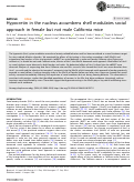 Cover page: Hypocretin in the nucleus accumbens shell modulates social approach in female but not male California mice