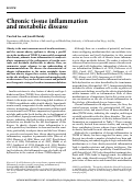 Cover page: Chronic tissue inflammation and metabolic disease