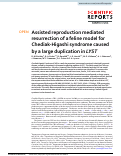 Cover page: Assisted reproduction mediated resurrection of a feline model for Chediak-Higashi syndrome caused by a large duplication in LYST