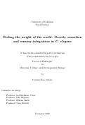 Cover page: Feeling the weight of the world: Gravity sensation and sensory integration in C. elegans