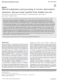 Cover page: Altered anticipation and processing of aversive interoceptive experience among women remitted from bulimia nervosa