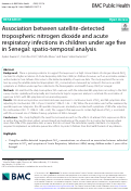 Cover page: Association between satellite-detected tropospheric nitrogen dioxide and acute respiratory infections in children under age five in Senegal: spatio-temporal analysis