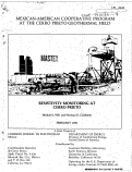 Cover page: RESISTIVITY MONITORING AT CERRO PRIETO