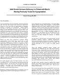 Cover page: Adult Growth Hormone Deficiency in a Patient with Muscle Wasting Previously Treated for Hypogonadism