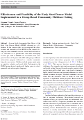 Cover page: Effectiveness and Feasibility of the Early Start Denver Model Implemented in a Group-Based Community Childcare Setting