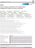 Cover page: Climate change considerations are fundamental to management of deep‐sea resource extraction