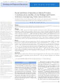 Cover page: Racial and Ethnic Disparities in Patient-Provider Communication, Quality-of-Care Ratings, and Patient Activation Among Long-Term Cancer Survivors