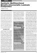 Cover page: Synthetic Multifunctional Metallic-Intermetallic Laminate Composites