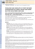 Cover page: Prevalence and correlates of street-obtained buprenorphine use among current and former injectors in Baltimore, Maryland