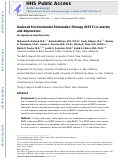 Cover page: Reduced Environmental Stimulation Therapy (REST) in anxiety and depression: An experience sampling study.