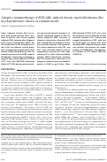 Cover page: Adoptive immunotherapy of BCR-ABL-induced chronic myeloid leukemia-like myeloproliferative disease in a murine model.