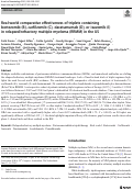 Cover page: Real-world comparative effectiveness of triplets containing bortezomib (B), carfilzomib (C), daratumumab (D), or ixazomib (I) in relapsed/refractory multiple myeloma (RRMM) in the US.