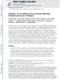 Cover page: Hepatitis C virus treatment in the real world: optimising treatment and access to therapies