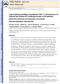 Cover page: Transcriptional profiling of peripheral CD8+T cell responses to SIVΔnef and SIVmac251 challenge reveals a link between protective immunity and induction of systemic immunoregulatory mechanisms.