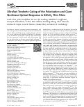 Cover page: Ultrafast Terahertz Gating of the Polarization and Giant Nonlinear Optical Response in BiFeO3 Thin Films