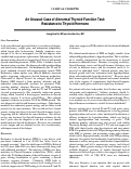 Cover page: An Unusual Case of Abnormal Thyroid Function Test: Resistance to Thyroid Hormone