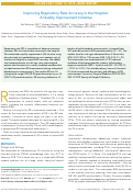 Cover page: Improving Respiratory Rate Accuracy in the Hospital: A Quality Improvement Initiative