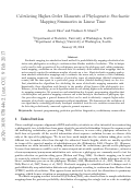 Cover page: Calculating Higher-Order Moments of Phylogenetic Stochastic Mapping Summaries in Linear Time