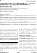 Cover page: The Effect of Pesticide Spray Season and Residential Proximity to Agriculture on Glyphosate Exposure among Pregnant People in Southern Idaho, 2021.