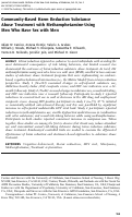 Cover page: Community-Based Harm Reduction Substance Abuse Treatment with Methamphetamine-Using Men Who Have Sex with Men