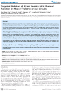 Cover page: Targeted Deletion of Kcne2 Impairs HCN Channel Function in Mouse Thalamocortical Circuits