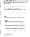 Cover page: Acculturation and biological stress markers: A systematic review