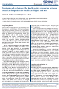 Cover page: Tensions and exclusions: the knotty policy encounter between sexual and reproductive health and rights and HIV