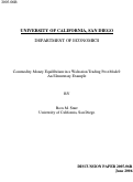 Cover page: Commodity Money Equilibrium in a Walrasian Trading Post Model:  An Example